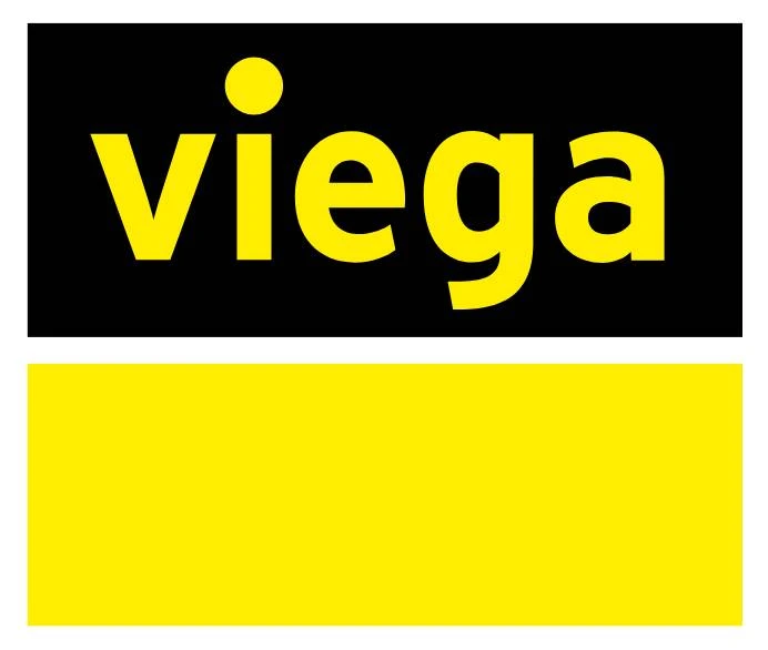 Viega logo in black and yellow color scheme, representing a global leader in plumbing, heating, and installation technology solutions.